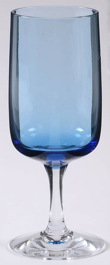 Glamour Blue Tulip Wine by Fostoria-1