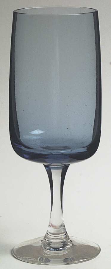 Glamour Blue Water Goblet by Fostoria-1
