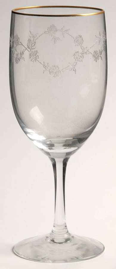 Golden Garland Water Goblet by Fostoria-1