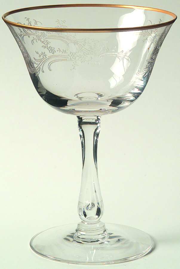 Golden Lace Champagne/Tall Sherbet by Fostoria-1