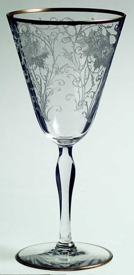 Goldwood Water Goblet by Fostoria-1