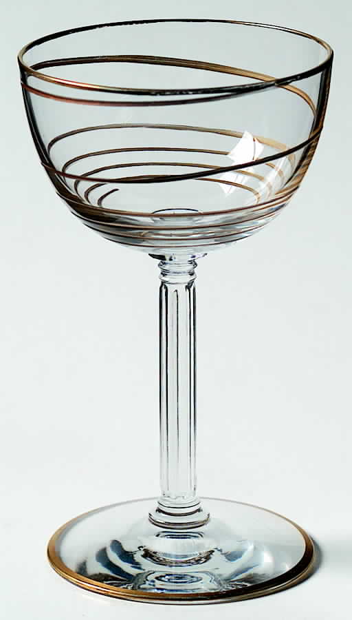 Golden Swirl Liquor Cocktail by Fostoria-1