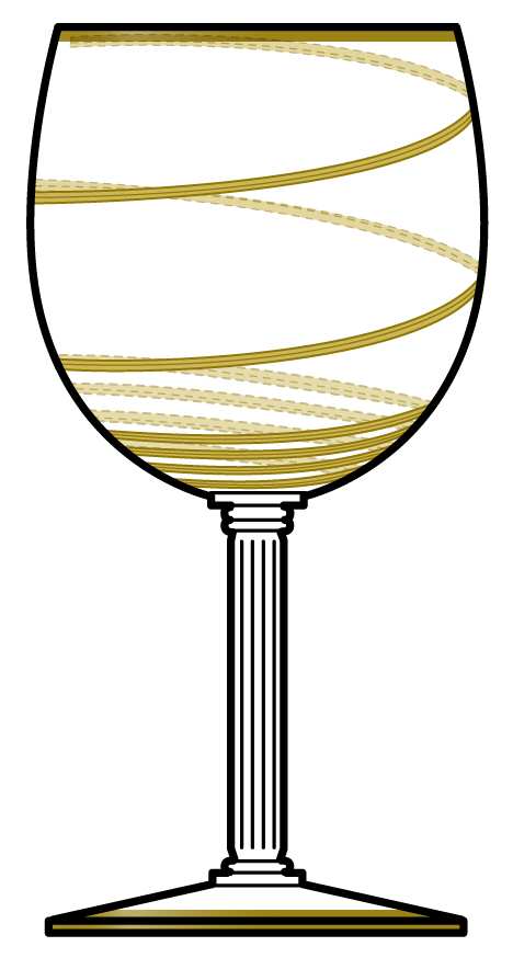 Golden Swirl Water Goblet by Fostoria-1