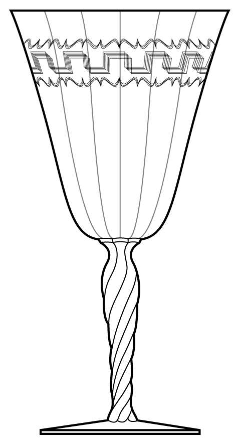 Greek (Stem 5097, Ne 45) Water Goblet by Fostoria-1