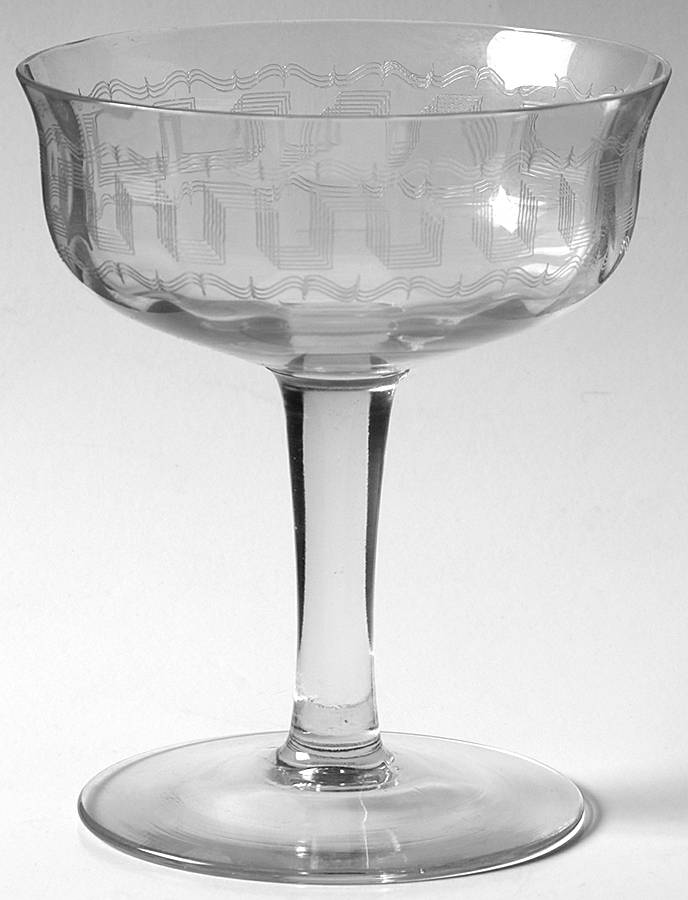 Greek (Etch 45, Stem 880) Champagne/Tall Sherbet by Fostoria-1