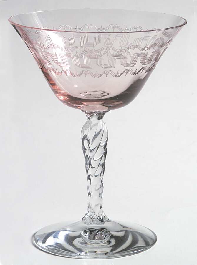 Greek Rose (Pink) Champagne/Tall Sherbet by Fostoria-1