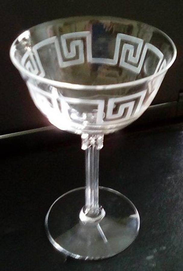 Greek Key Champagne/Tall Sherbet by Fostoria-1