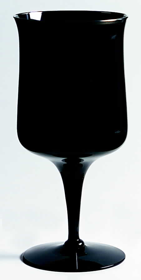 Halo Black Water Goblet by Fostoria-1