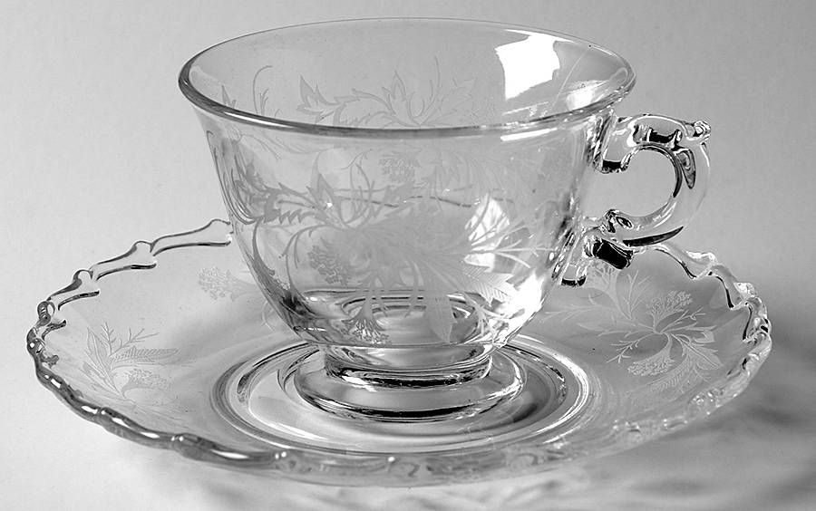 Heather Cup & Saucer Set by Fostoria-1