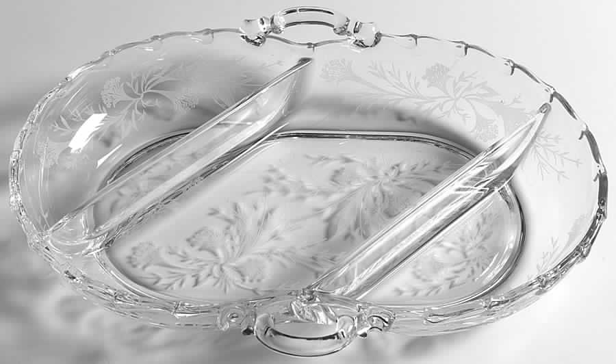 Heather 11" Oval 3 Part Relish by Fostoria-1