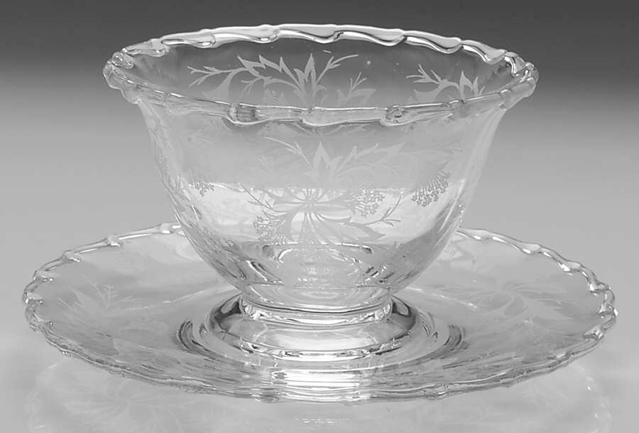 Heather Mayonnaise Bowl and Underplate by Fostoria-1