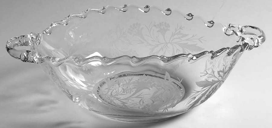 Heather 10" Oval Handled Bowl by Fostoria-1