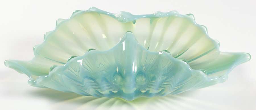 Heirloom Green 12" Length Basket by Fostoria-1