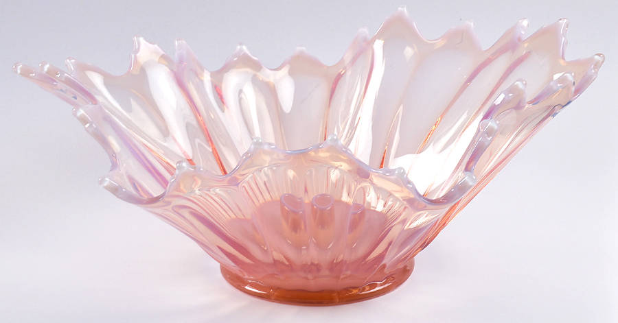 Heirloom Pink Large Oblong Epergne Bowl by Fostoria-1