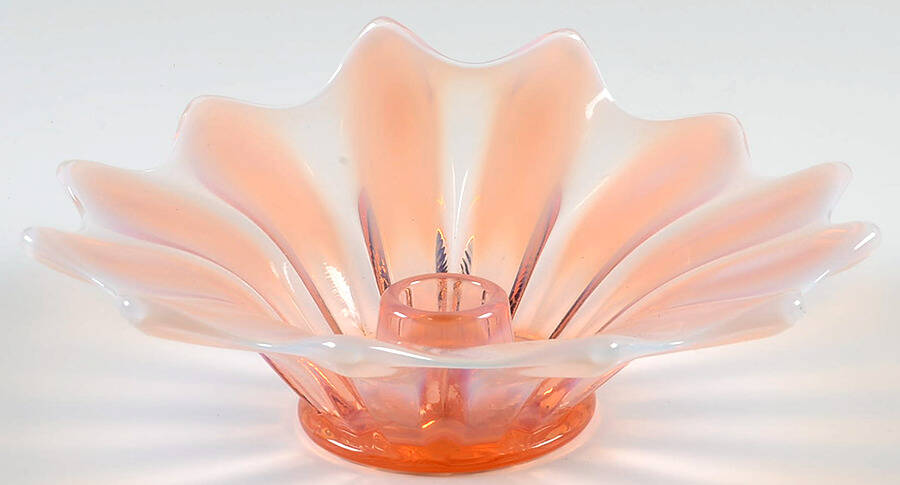 Heirloom Pink 3" Flora Candleholder by Fostoria-1