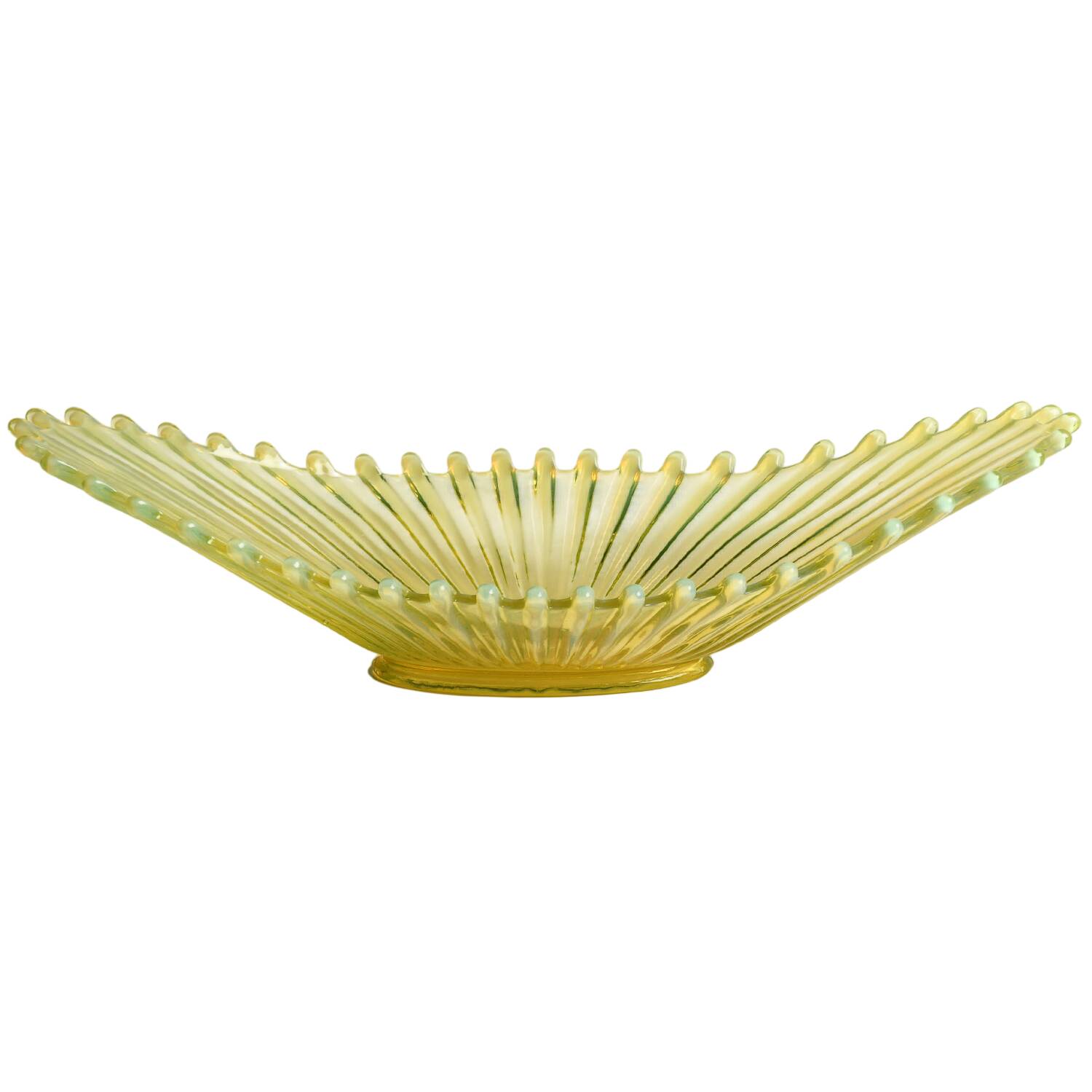 Heirloom Yellow 12" Oval Centerpiece by Fostoria-1