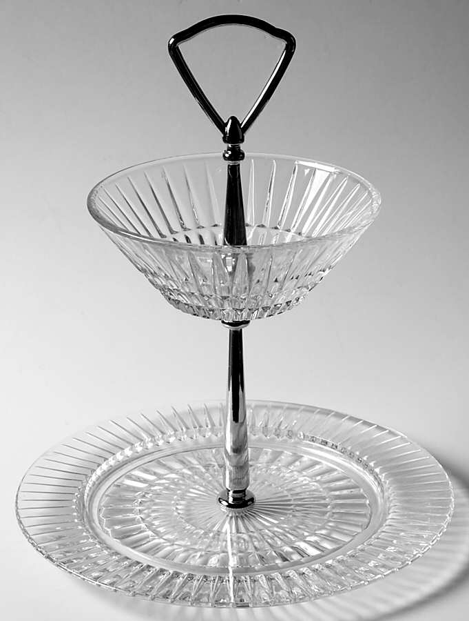 Heritage Clear 2 Tier Serving Tray by Fostoria-1