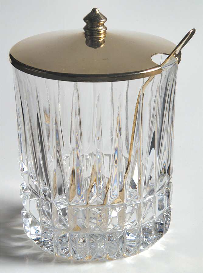 Heritage Clear Jam/Jelly with Metal Lid by Fostoria-1
