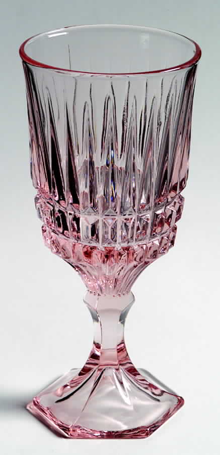 Heritage Pink Water Goblet by Fostoria-1