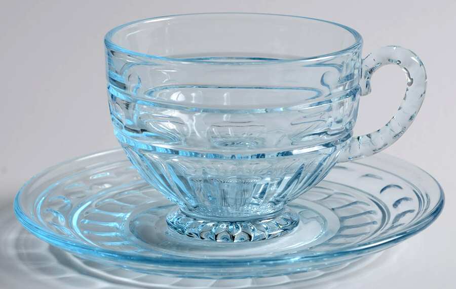 Hermitage Azure (Light Blue) Cup & Saucer Set by Fostoria-1