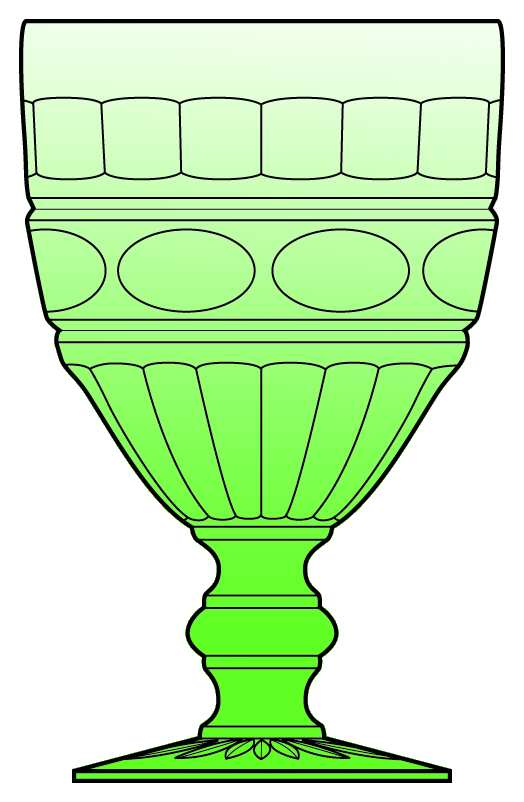 Hermitage Green Water Goblet by Fostoria-1