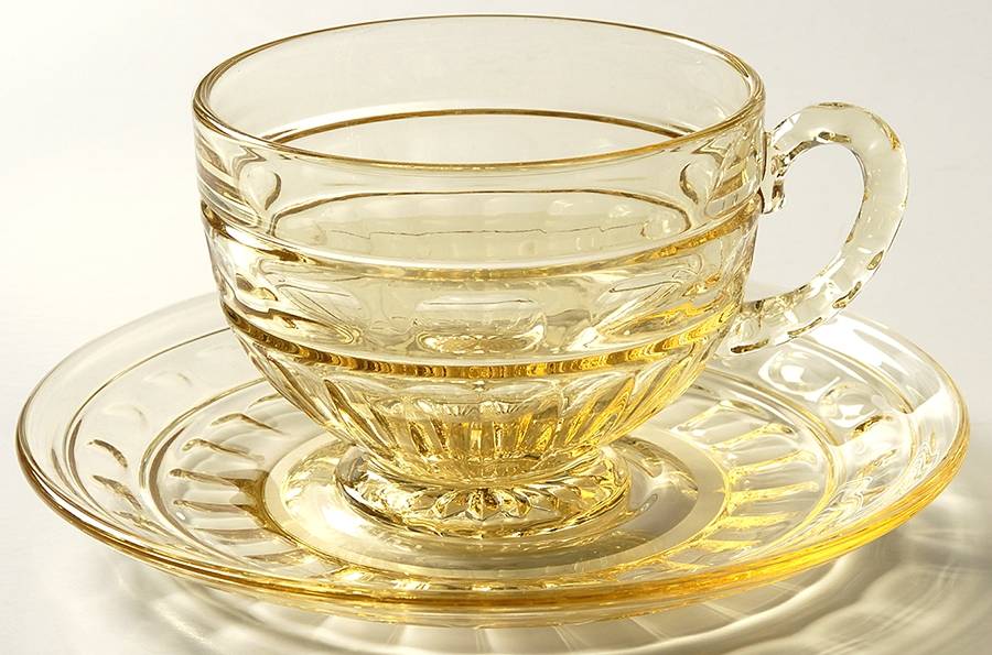 Hermitage Topaz Cup & Saucer Set by Fostoria-1