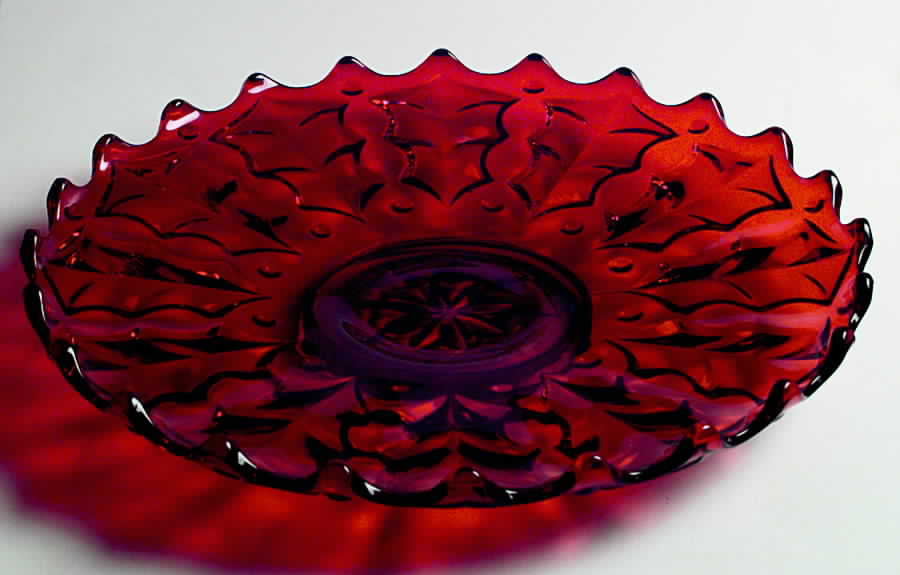 Holly Ruby (Giftware) Torte Plate by Fostoria-1