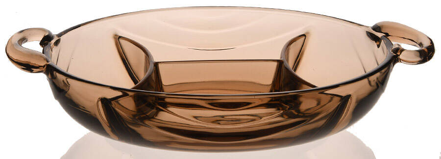 Horizon Brown 11" Oval 4 Part Relish by Fostoria-1