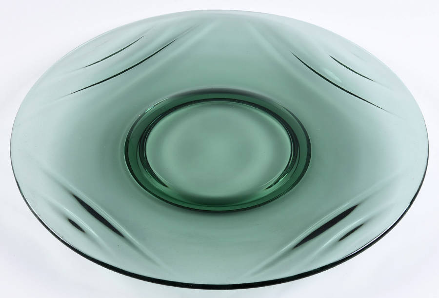 Horizon Green (Spruce) Sandwich Plate by Fostoria-1