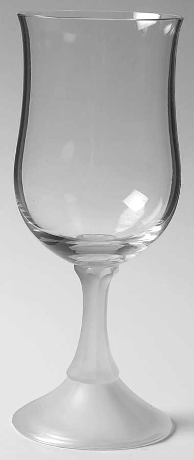 Icicle Clear (Frosted Stem) Water Goblet by Fostoria-1