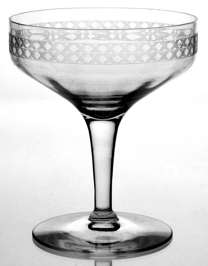 Irish Lace (Stem 880, Etch36) Champagne/Tall Sherbet by Fostoria-1