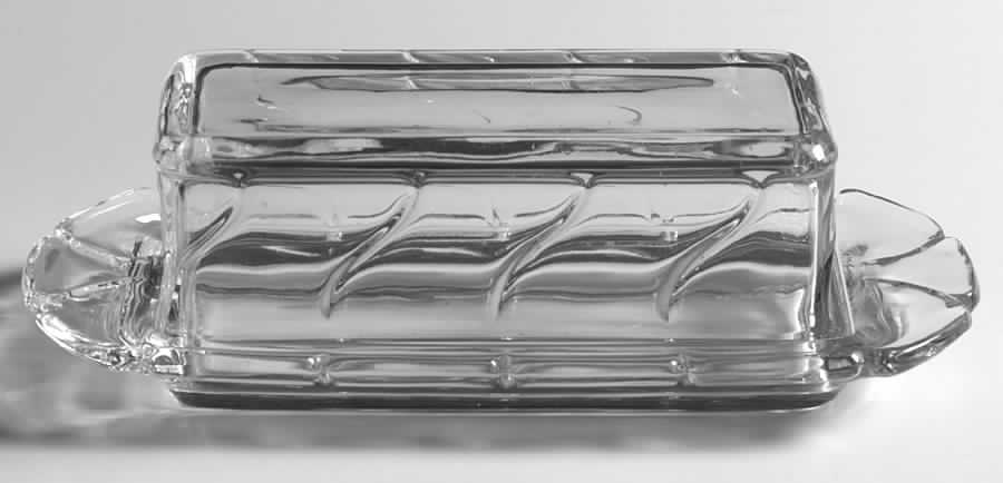 Jamestown Clear 1/4 Pound Covered Butter by Fostoria-1