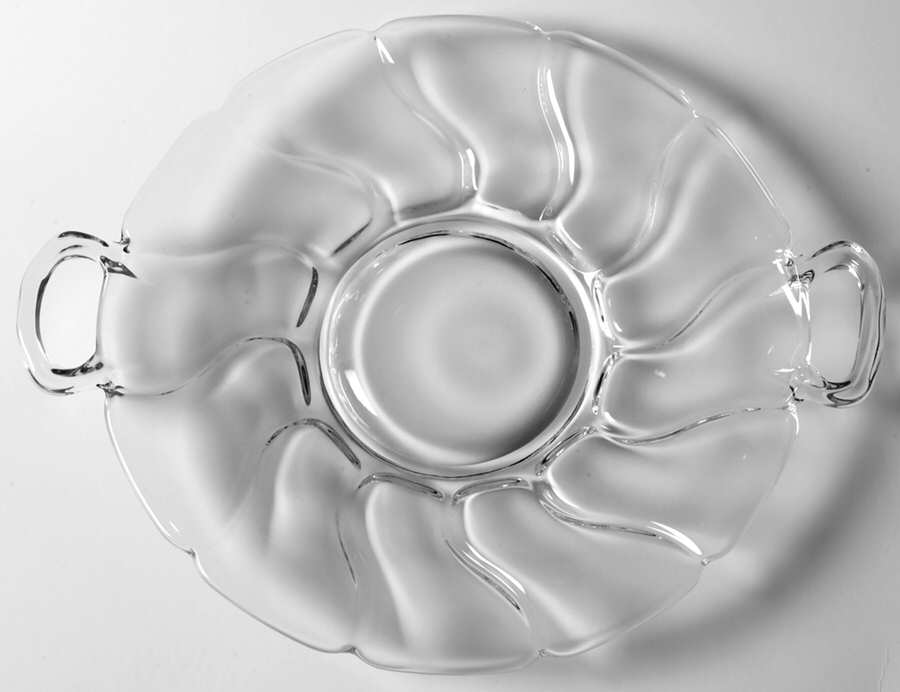 Jamestown Clear Handled Cake Plate by Fostoria-1