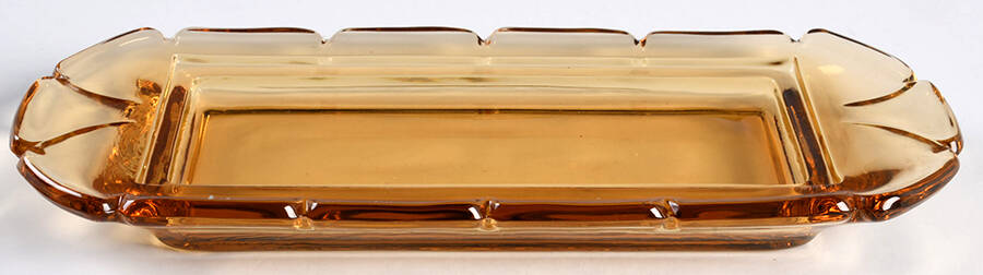 Jamestown Amber 1/4 Pound Butter Dish, No Lid by Fostoria-1