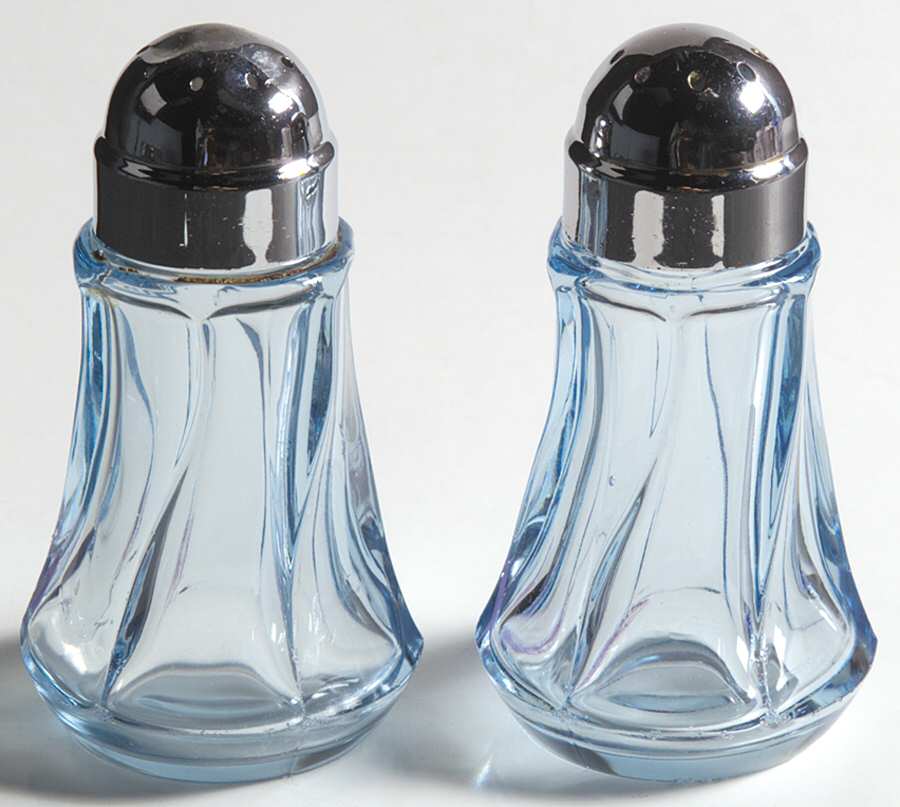 Jamestown Blue Shaker Set w/Metal Lids by Fostoria-1