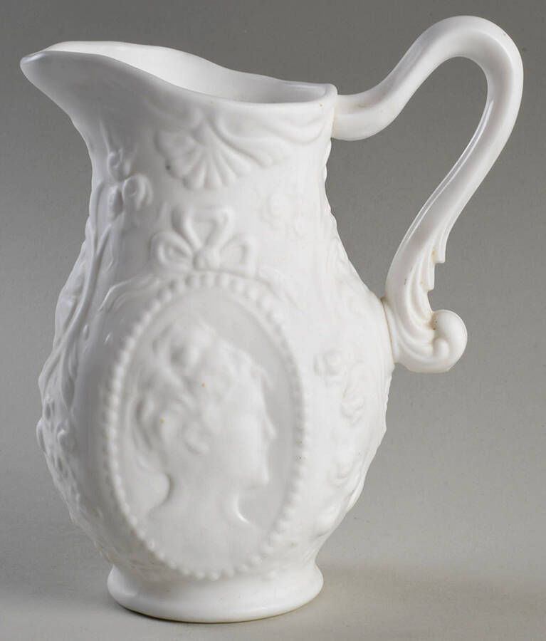 Jenny Lind Milkglass 40 Oz Pitcher by Fostoria-1