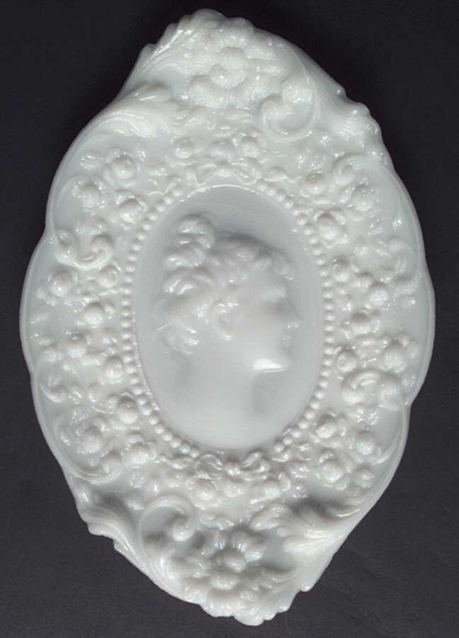 Jenny Lind Milkglass Oval Pin Tray by Fostoria-1