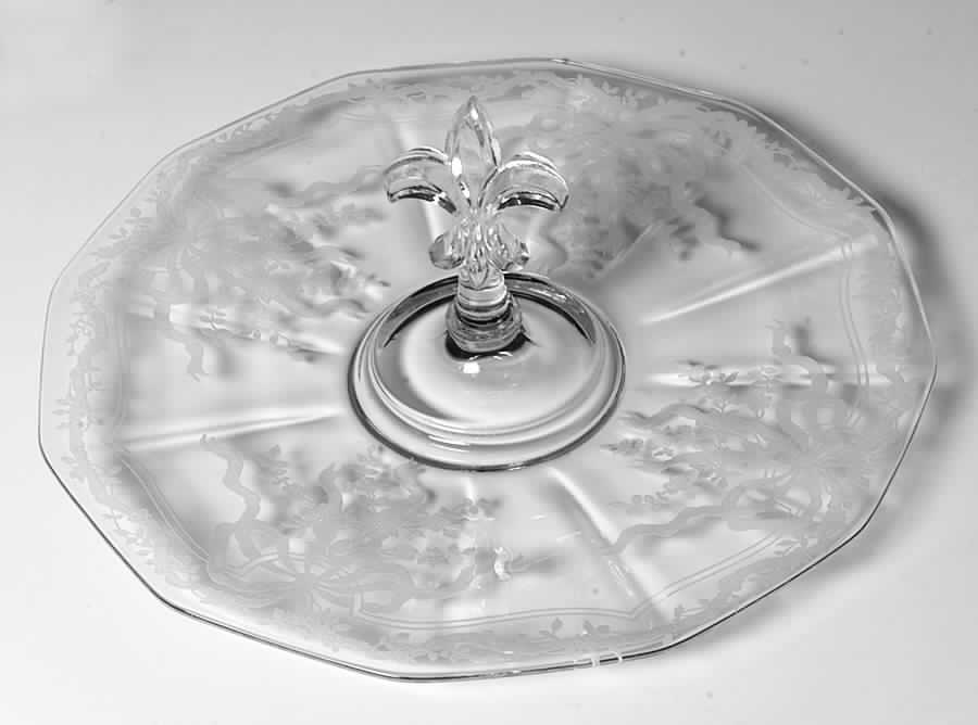 June Clear Center Handle Tray by Fostoria-1