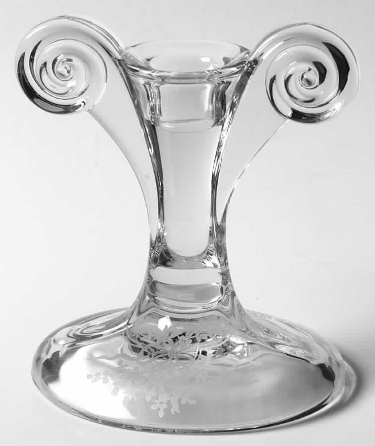 June Clear Tall Single Light Candlestick by Fostoria-1