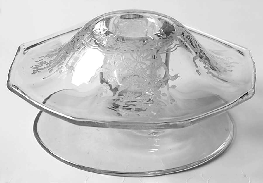 June Clear Mushroom Candlestick by Fostoria-1