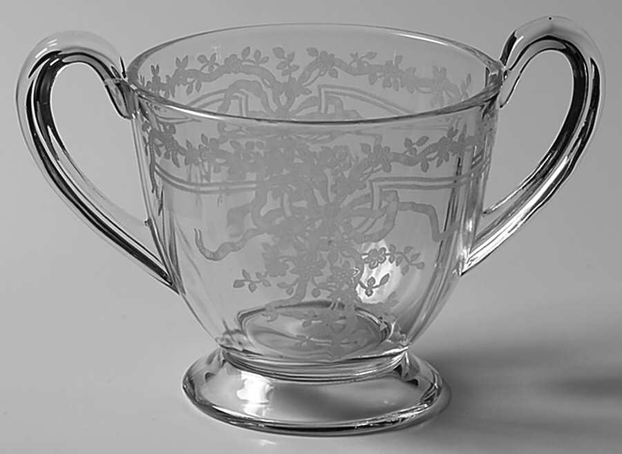 June Clear Open Sugar/Footed by Fostoria-1