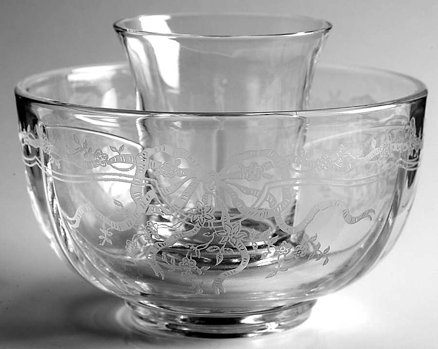 June Clear Ice Dish with Crab Insert by Fostoria-1