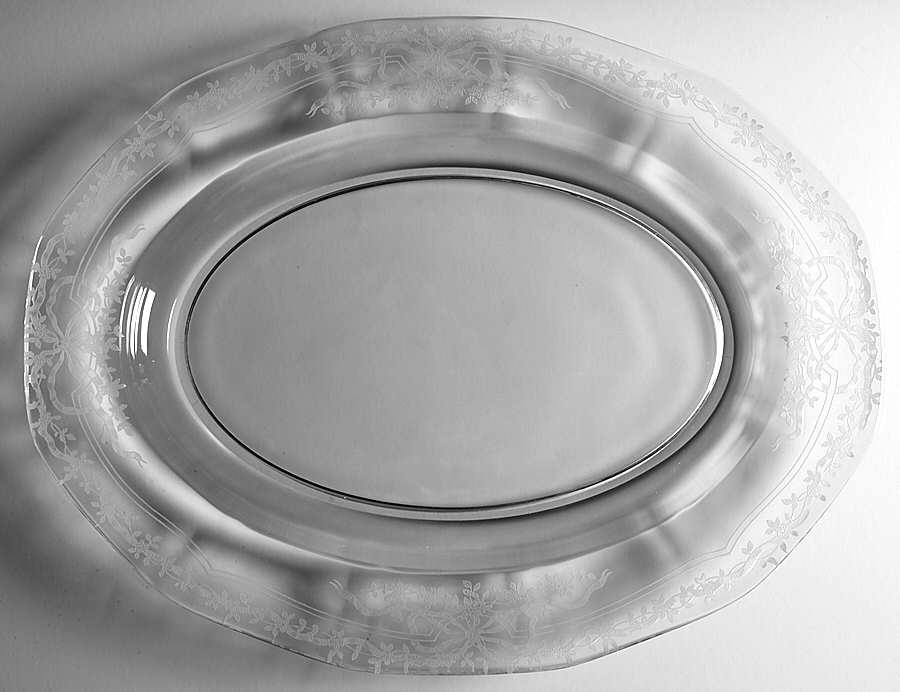 June Clear 15" Oval Platter by Fostoria-1