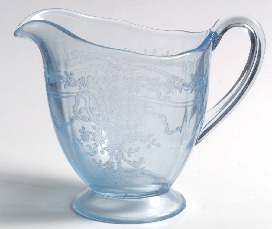 June Blue (Azure) Footed Creamer by Fostoria-1