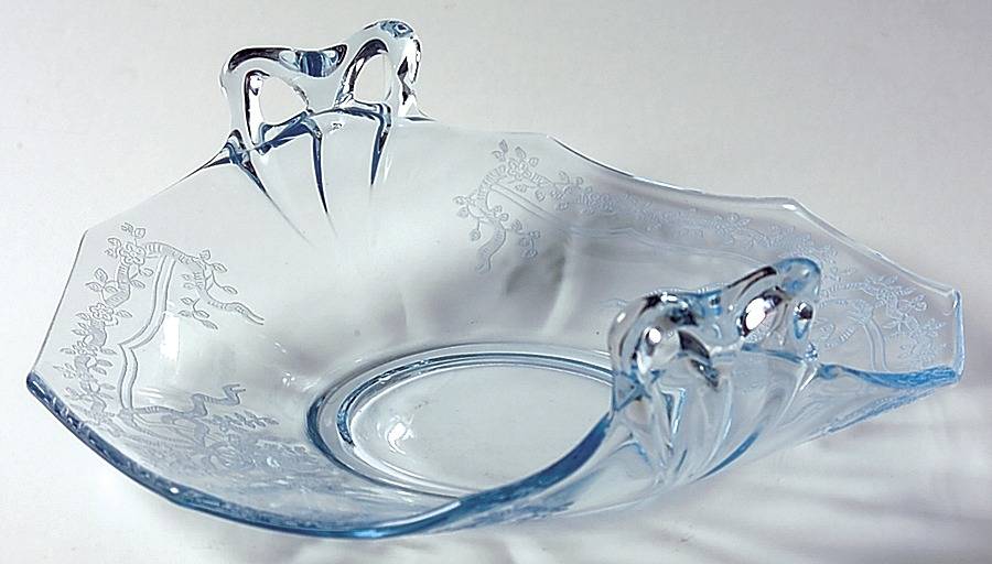 June Blue (Azure) Large Dessert Bowl by Fostoria-1