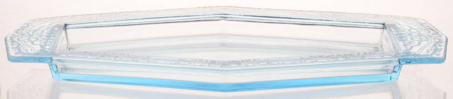 June Blue (Azure) Rectangular Service Tray without Lemon Insert by Fostoria-1