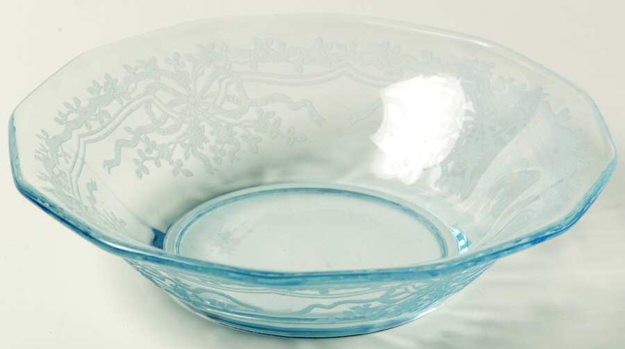 June Blue (Azure) Coupe Soup Bowl by Fostoria-1