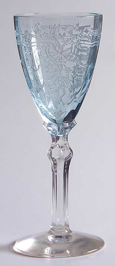 June Blue (Azure) Cordial Glass by Fostoria-1