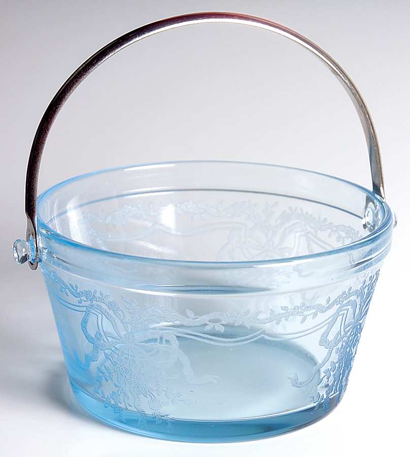 June Blue (Azure) Whipped Cream Pail by Fostoria-1