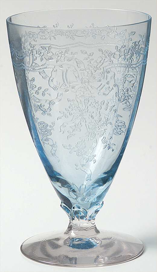 June Blue (Azure) 9 Oz Footed Tumbler by Fostoria-1
